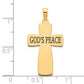 14k Polished Epoxy GOD'S PEACE Cross Pendant