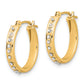 14K Diamond Fascination Polished Hoop Earrings