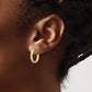 14K Diamond Fascination Polished Hoop Earrings