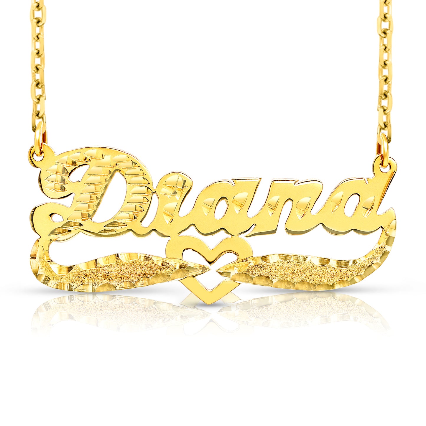 14 Karat "Diana" Style Nameplate