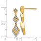 14k Diamond Fancy Post Dangle Earrings