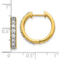 10 Karat Yellow Gold 0.8ct Diamond 17mm Hinged Hoop Earrings