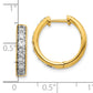 10 Karat Yellow Gold 0.98ct Diamond 17mm Hinged Hoop Earrings