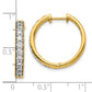 10 Karat Yellow Gold 1ct Diamond 21mm Hinged Hoop Earrings