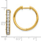 10 Karat Yellow Gold 1.26ct Diamond 22mm Hinged Hoop Earrings