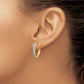14 Karat Yellow Gold 1ct Diamond Milgrain Hinged 21mm Hinged Hoop Earrings