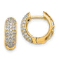 10k Diamond Hinged Hoop Earrings