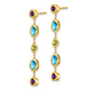 14k Amethyst/Blue Topaz/Peridot Dangle Earrings