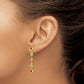 14k Garnet/Peridot/Citrine Dangle Earrings