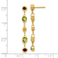 14k Garnet/Peridot/Citrine Dangle Earrings