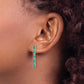 14k White Gold Emerald 5-stone Dangle Earrings