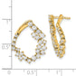 True Origin 14K 2 carat Lab Grown Diamond VS/SI D E F Fancy Hoop Earrings