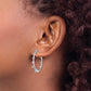 True Origin 14K White Gold 1 carat Lab Grown Diamond VS/SI D E F Post Hoop Earrings