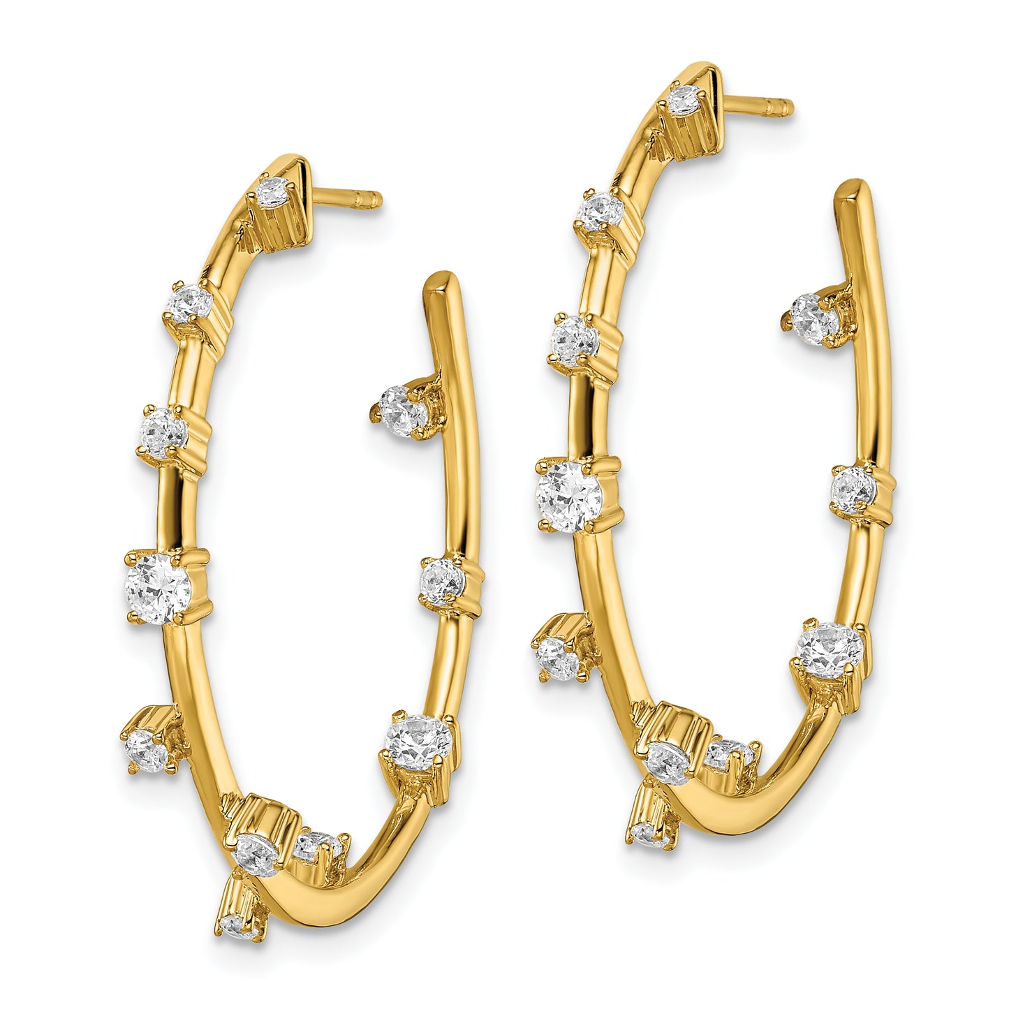 True Origin 14K 1 carat Lab Grown Diamond VS/SI D E F Post Hoop Earrings