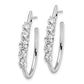 True Origin 14K White Gold 2 1/2 carat Lab Grown Diamond VS/SI D E F Post Hoop Earrings