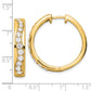 14 Karat Yellow Gold True Origin 1.631ct Lab Grown Diamond VS/SI, D E F, 26mm Hoop Earrings