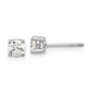 Sterling Silver Rhodium-plated Diamonore CZ 4mm Stud Earrings