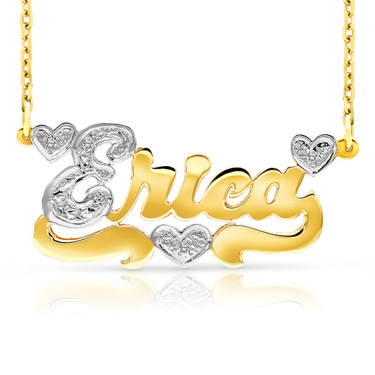 14 Karat "Erica" Style 3D Nameplate