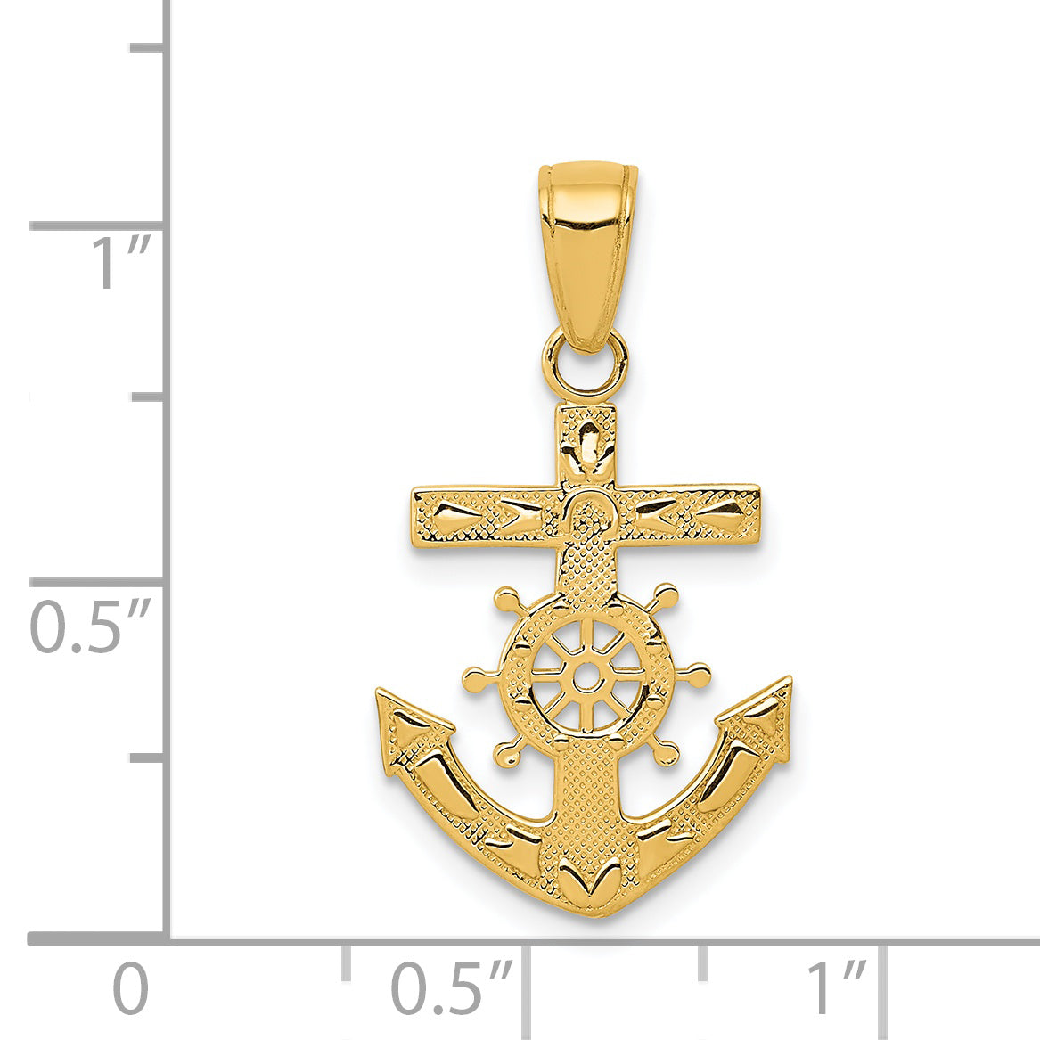14k Mariner's Cross Pendant