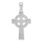 14k White Gold Celtic Cross Pendant