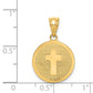 14k Reversible Cross and 1st Holy Communion Charm