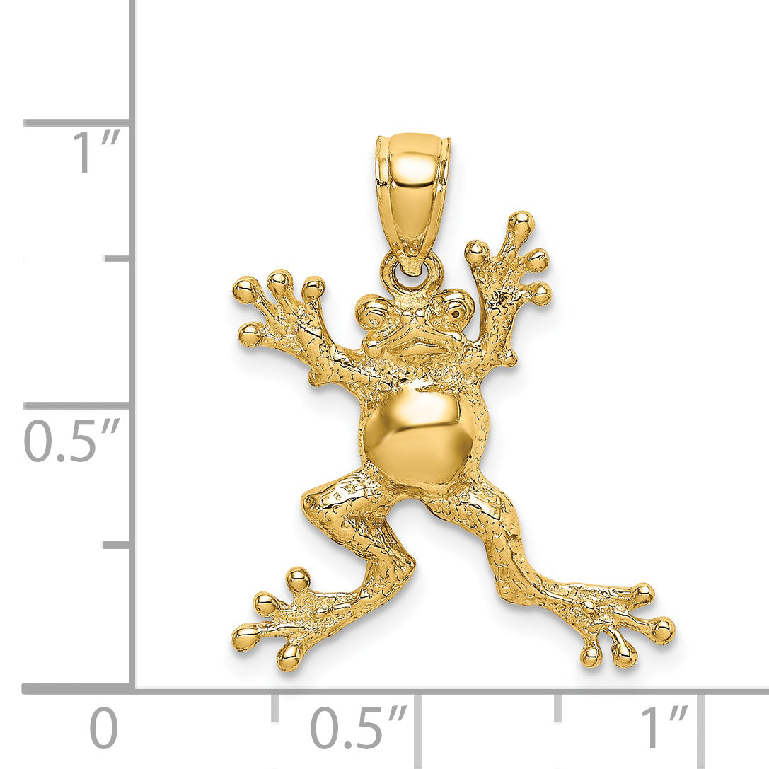14K 2-D Frog with Pot Belly Charm