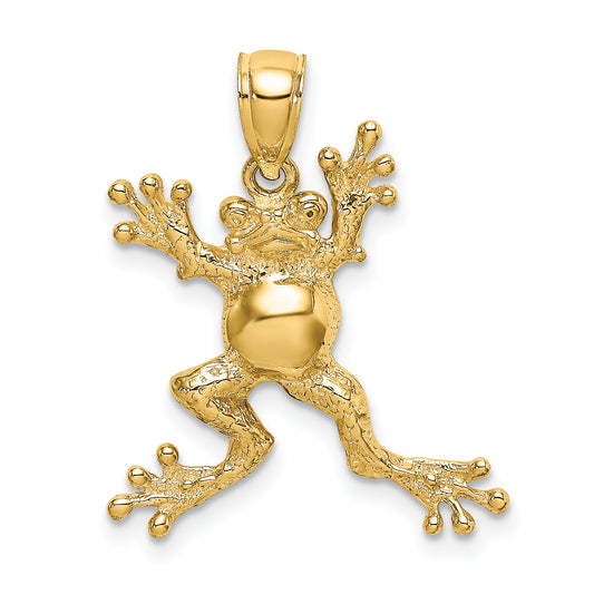 14K 2-D Frog with Pot Belly Charm
