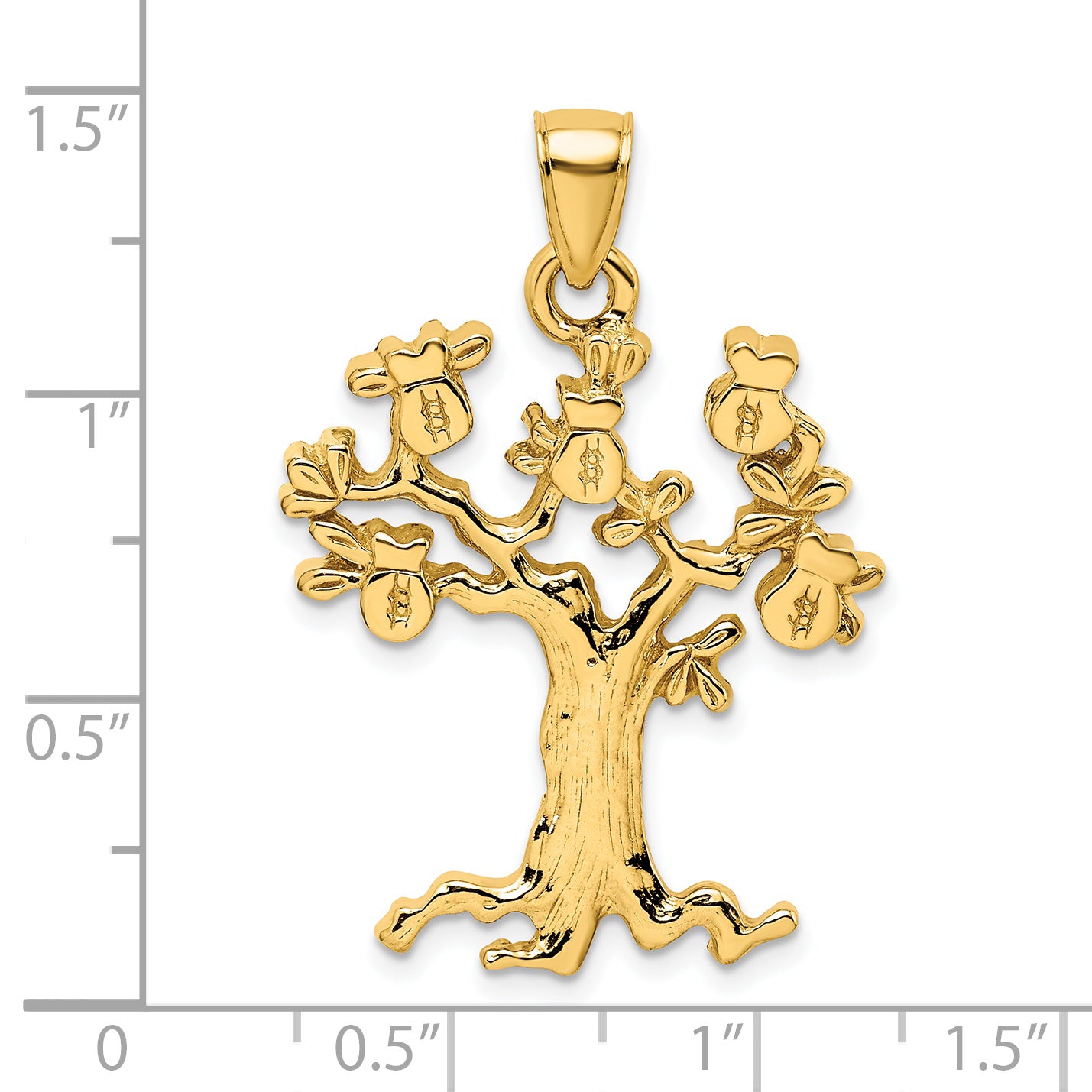 14K Cut-Out Money Tree Charm