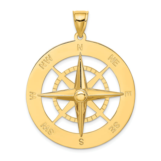 14K Nautical Compass Charm