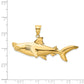 14K 3-D Hammerhead Shark Charm