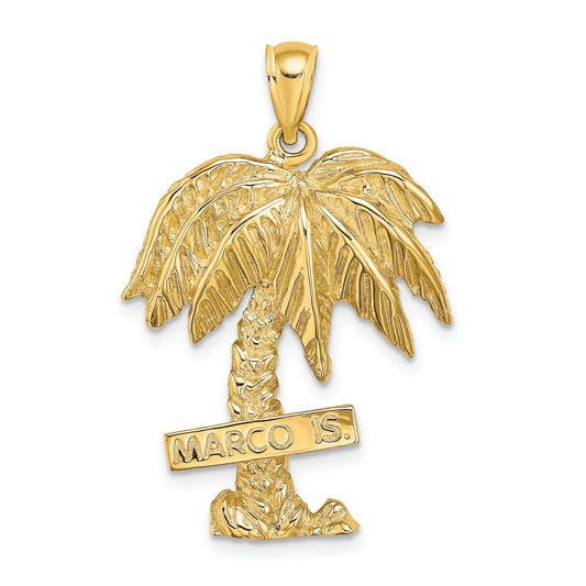 14K MARCO IS. Large Palm Tree Charm