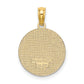 14K Textured Communion Cup on Round Disc Charm