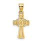 14K Solid Cross with Eternity Rings Cross Charm