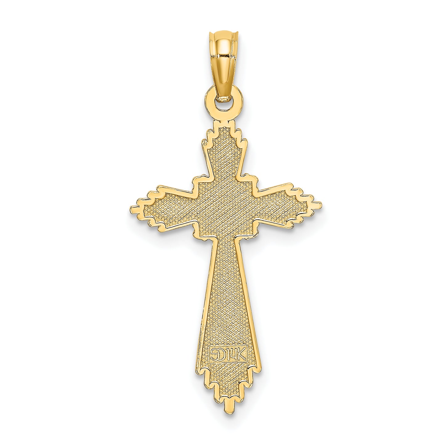 14K with Pointed Ends Fancy Cross Charm