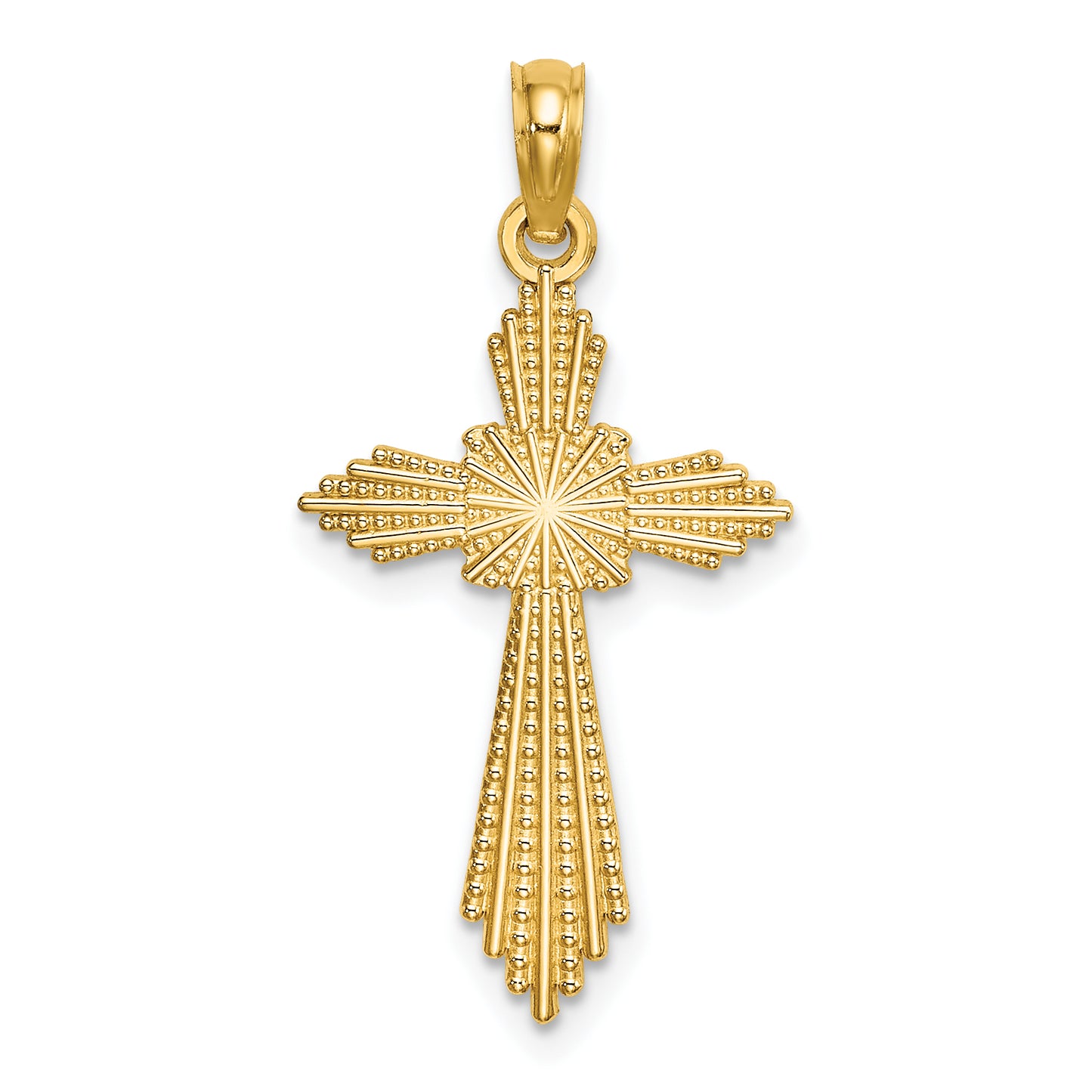 14K with Pointed Ends Fancy Cross Charm