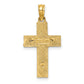 14K Two-Tone Latin Crucifix Charm