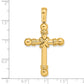 14K X Center With Rounded Ends Cross Pendant