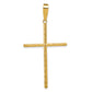 14K Polished and Textured Fancy Cross Pendant