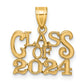 14k Polished CLASS OF 2024 Graduation Charm