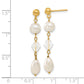 Kelly Waters Gold-plated White Simulated Pearl and Crystal Drop Earrings