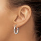 Leslie's 14k White Gold Polished 2.5mm Lightweight Tube Hoop Earrings