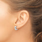 Leslie's 14K White Gold Polished and Diamond-cut Huggie Hoop Earrings