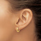Leslie's 14K Polished and Diamond-cut Huggie Hoop Earrings