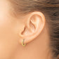 Leslie's 14K Polished and Textured Huggie Hoop Earrings