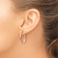 Leslie's 14k Rose Gold Diamond-cut Polished Hoop Earrings