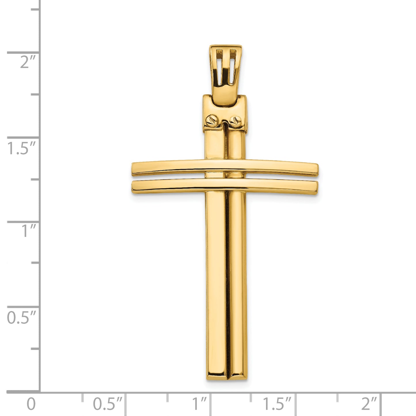 Leslie's 14K Polished Cross Pendant