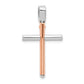 Leslie's 14K Two-tone Rose and White Gold Cross Pendant