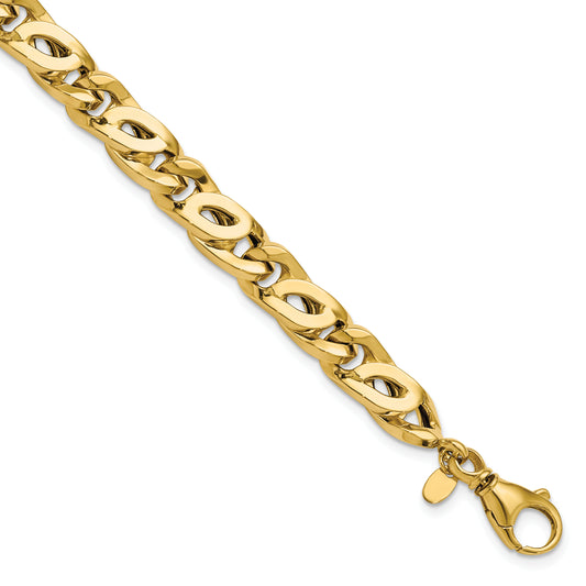 Leslie's 14k Men's Polished Fancy Link Bracelet