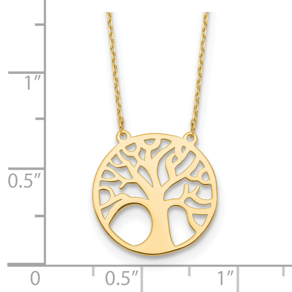 Leslie's 14K Polished Tree of Life Necklace