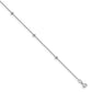 Leslie's 14K White Gold D/C Beaded with 1in ext. Anklet